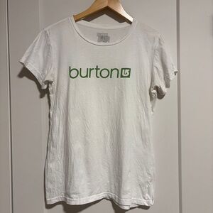 Burton - Vintage 2000s White Logo T-Shirt - skater Y2K normcore streetwear
